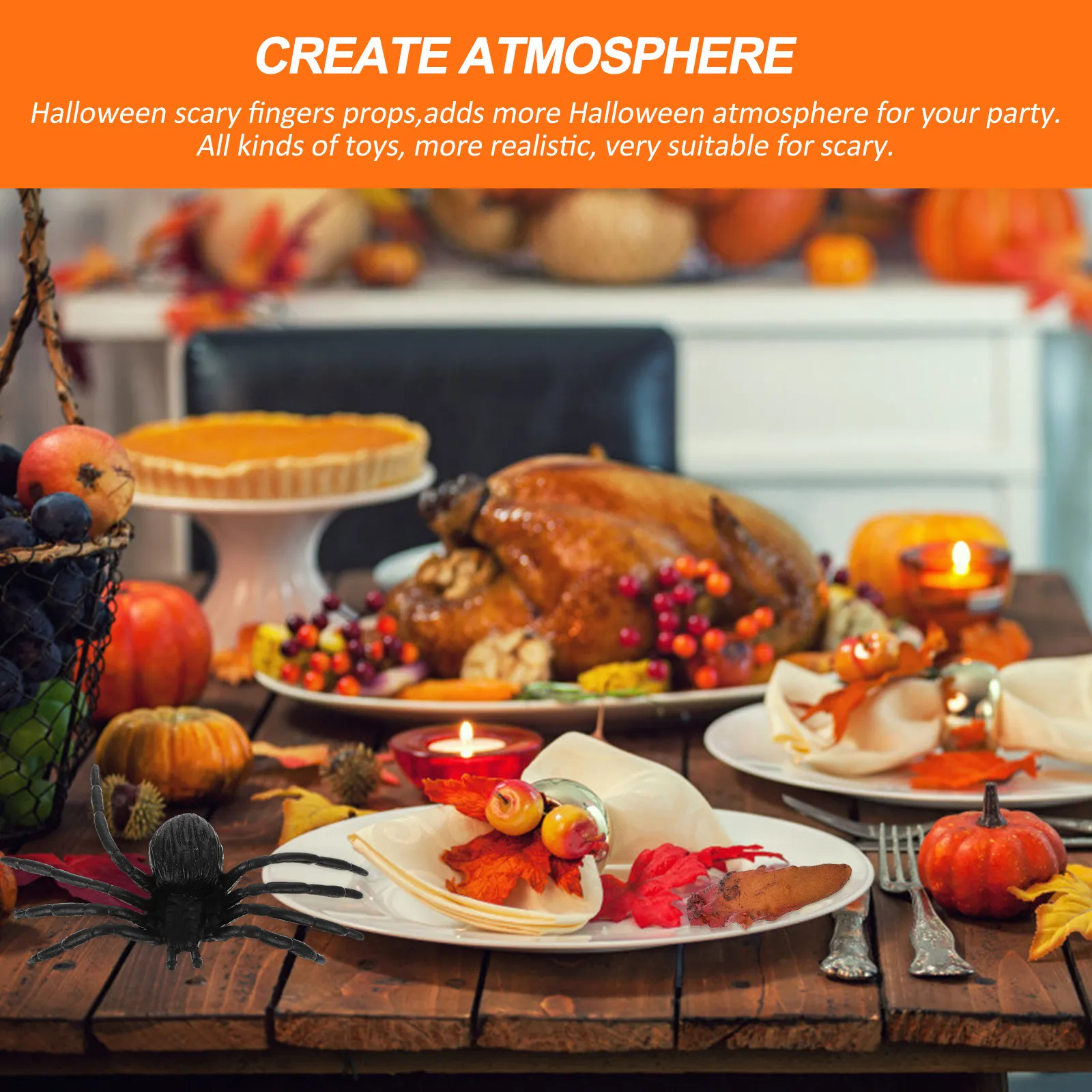 

Набор из 128 реалистичных имитаций пауков, скорпионов и червей для Хэллоуина: страшные насекомые-реквизит для розыгрышей и декораций для дома с привидениями