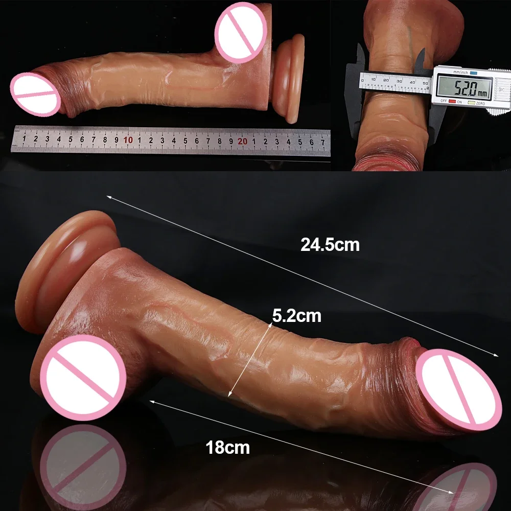 Realistic Cock EroticThick Vibrator Dildo with Super Strong Suction Cup Sex Toy for Woman Men Artificial Penis G-spot Simulation