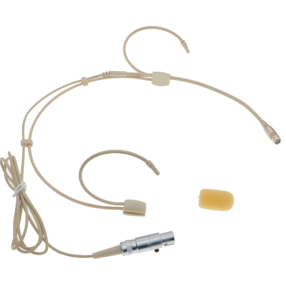 Beige Beta54 Super Cardioid Earset Headset Microphone For Shure TQG 4Pin Mini QLX SLX PGX ULX BeltPack Wireless