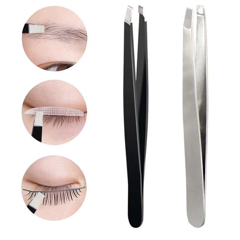 Private Label Eyebrow Tweezers Rose Gold Pincet Clips Stainless Steel Face Hair Removal Beautfy Makeup Tool