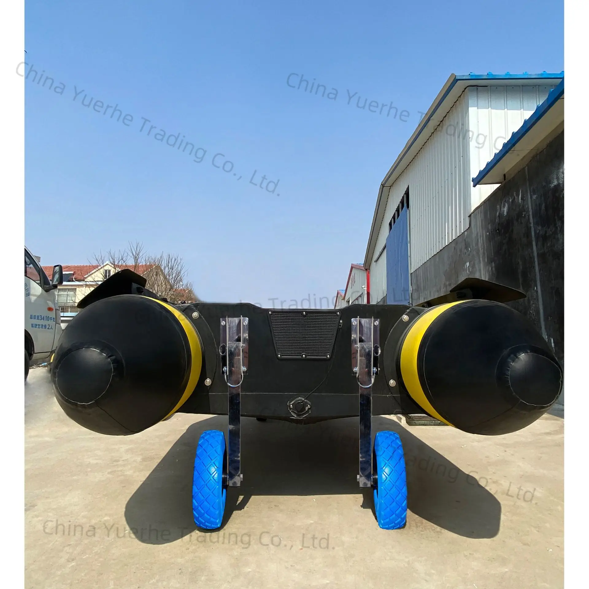 

304 stainless steel stern wheel, rubber boat trailer, kayak tug, assault boat tug