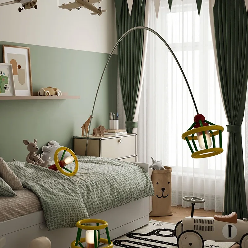 Lampada da terra a nuvola Camera per bambini Ragazzo Ragazza Cartoon Lampada da scrivania in dopamina Lampada da pesca verticale