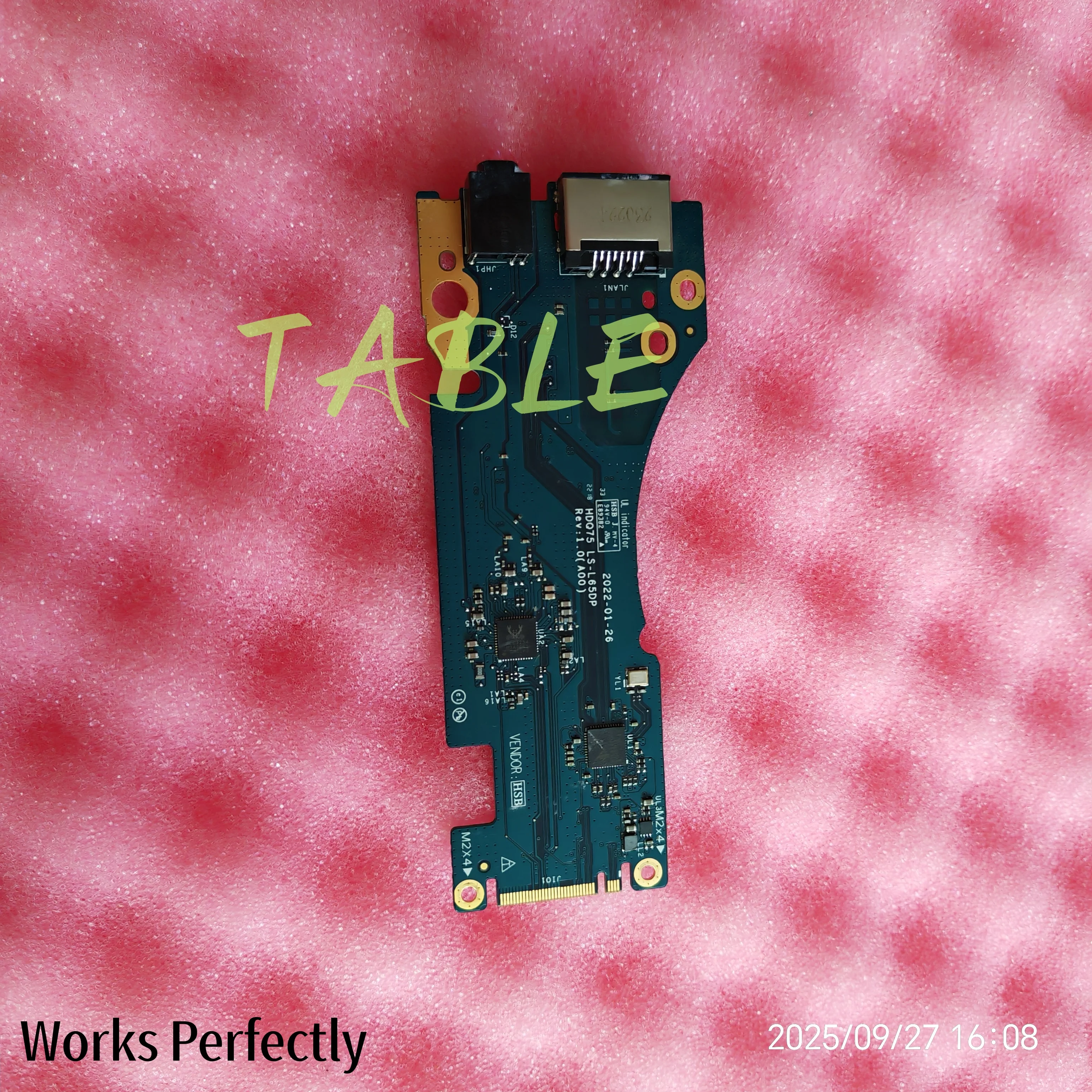 HDQ75 LS-L65DP Rev:1.0(A00) For Dell Alienware M17 R5 9520 Audio Ethernet Port Board 100% Well