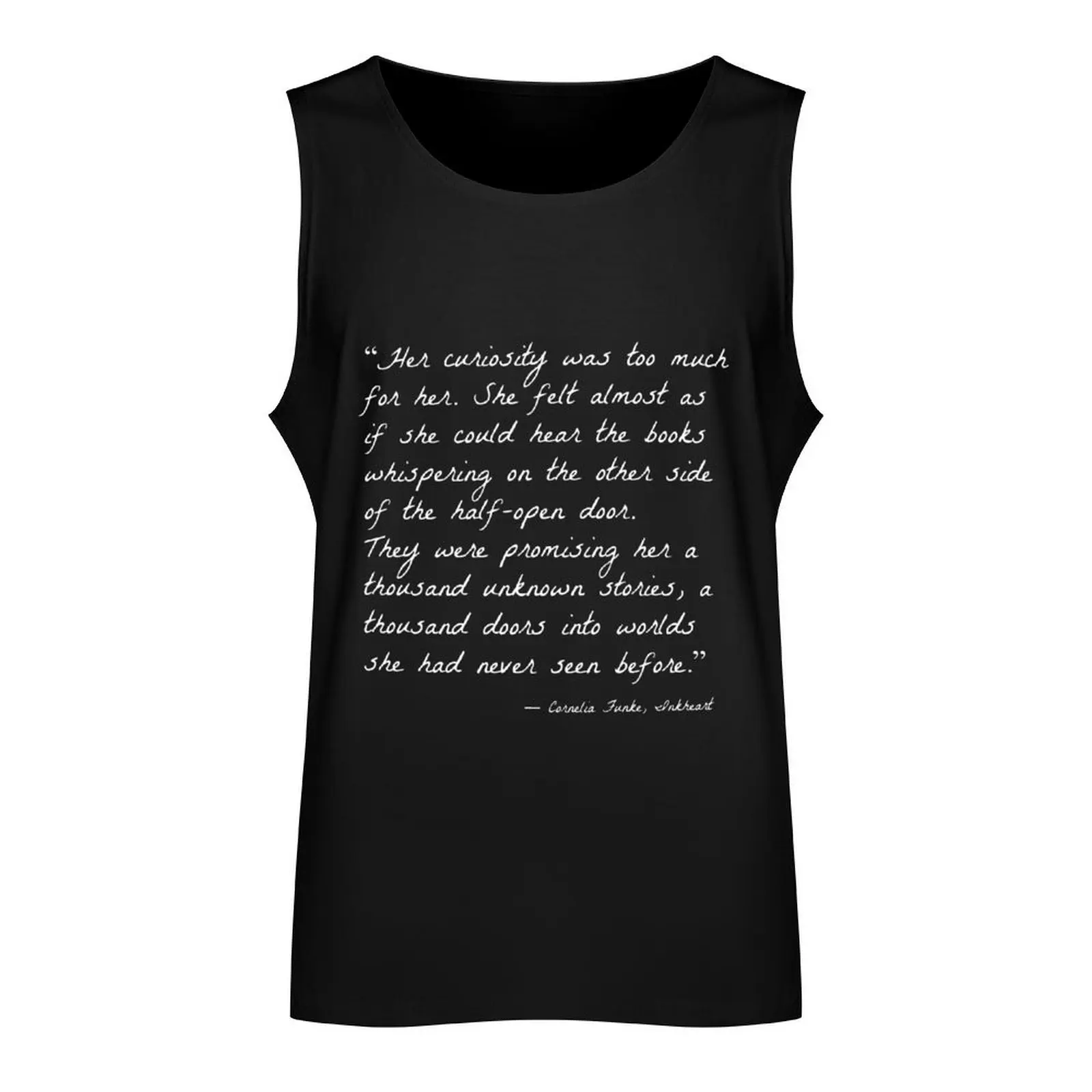 Curiosity (Inkheart) Tank Top summer Men's tops Body man