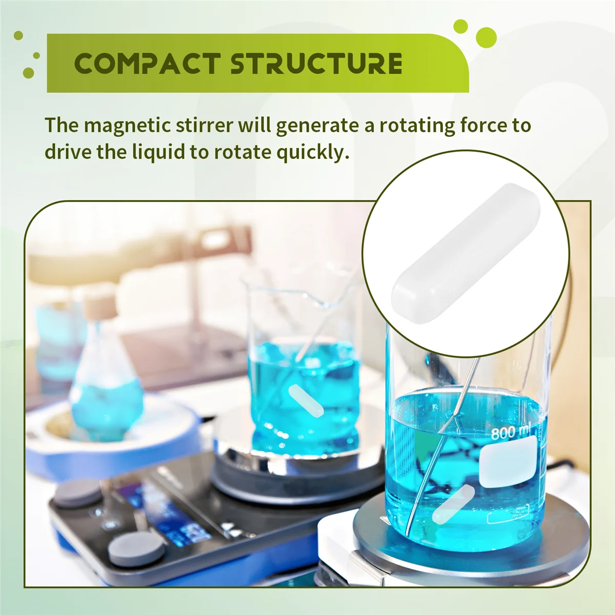 A06K 8Pcs 8mm x 30mm PTFE Magnetische Rührer Mixer Rühren Bar Rühren Stange Magnetische Labor Bar Rühren platte Bar Rühren Platte Magnet