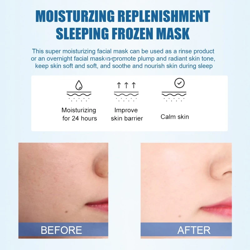 Moisturzing Replenishment Sleeping Frozen Mask Night Repair remove melanin whitening brighten skin Shrink Pore sleep Smear Mask