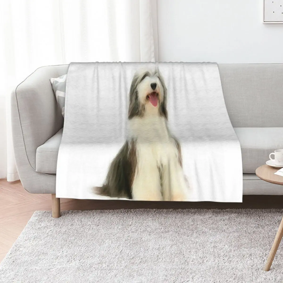 Bearded Collie Dog Throw Blanket Soft Big for winter manga Vintage Luxury St Blankets For Baby Blankets