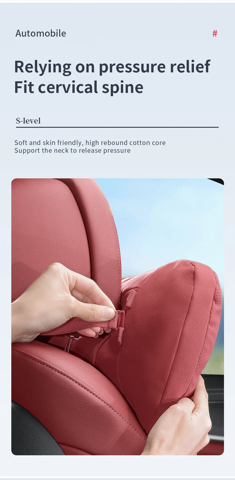 

For ZEEKR X 001 007 009 MIX Car Headrest Neck Support Seat Lumbar Cushion Breathable Soft Neck Pillow Waist pad Auto Accessories