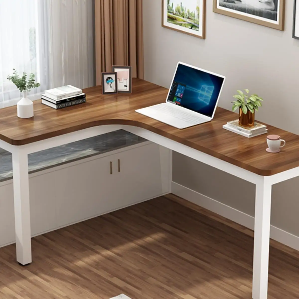 

Solid wood, bay window, computer desk, corner, student, household L-shaped, corner, workbench