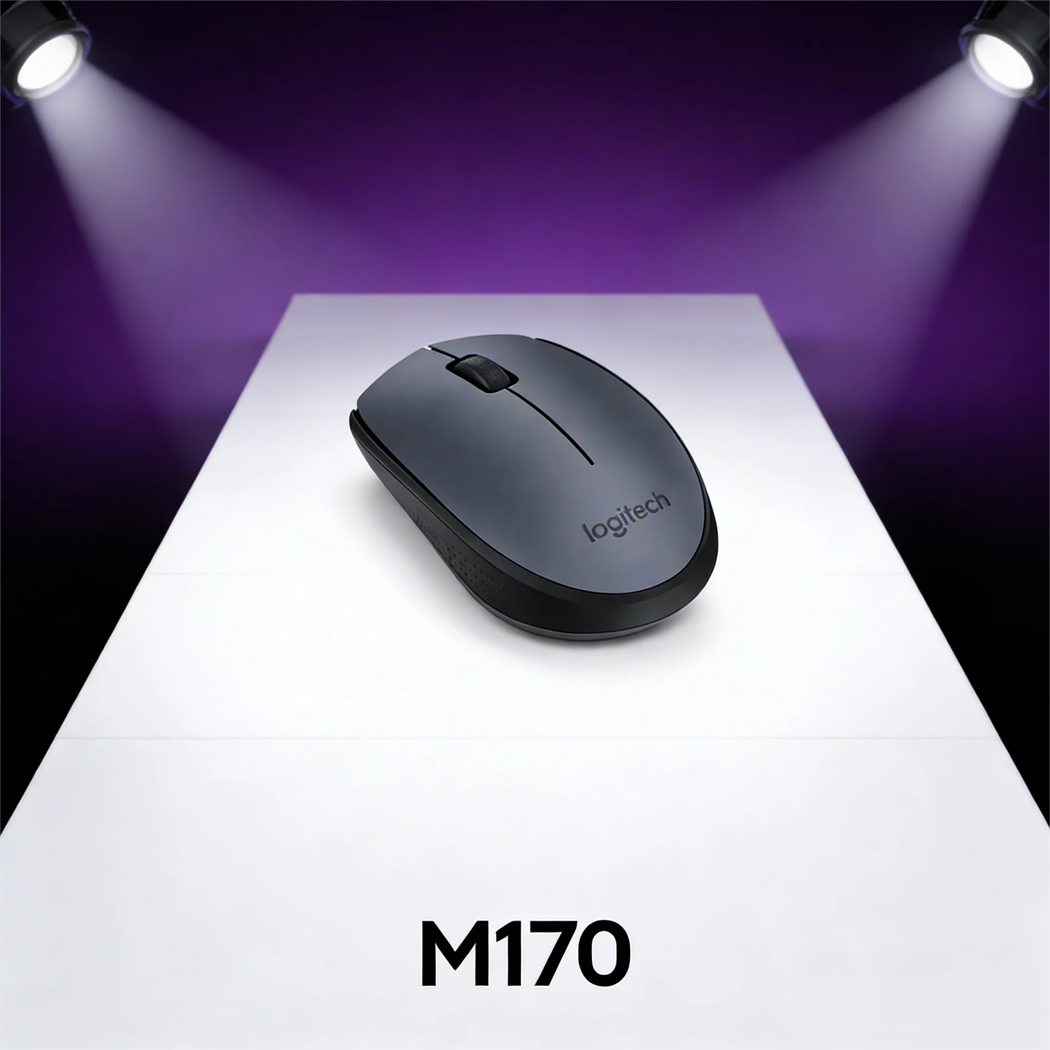 

Беспроводная мышь Logitech M170 с USB-приемником, противоскользящей ручкой, универсальная для использования на ПК и настольных компьютеров