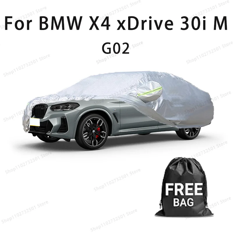 

ForBMW X4 xDrive 30i M G02 Car Cover Full Covers with Reflective Strip Dustproof UV Scratch-Resistant Sunscreen Protective cover