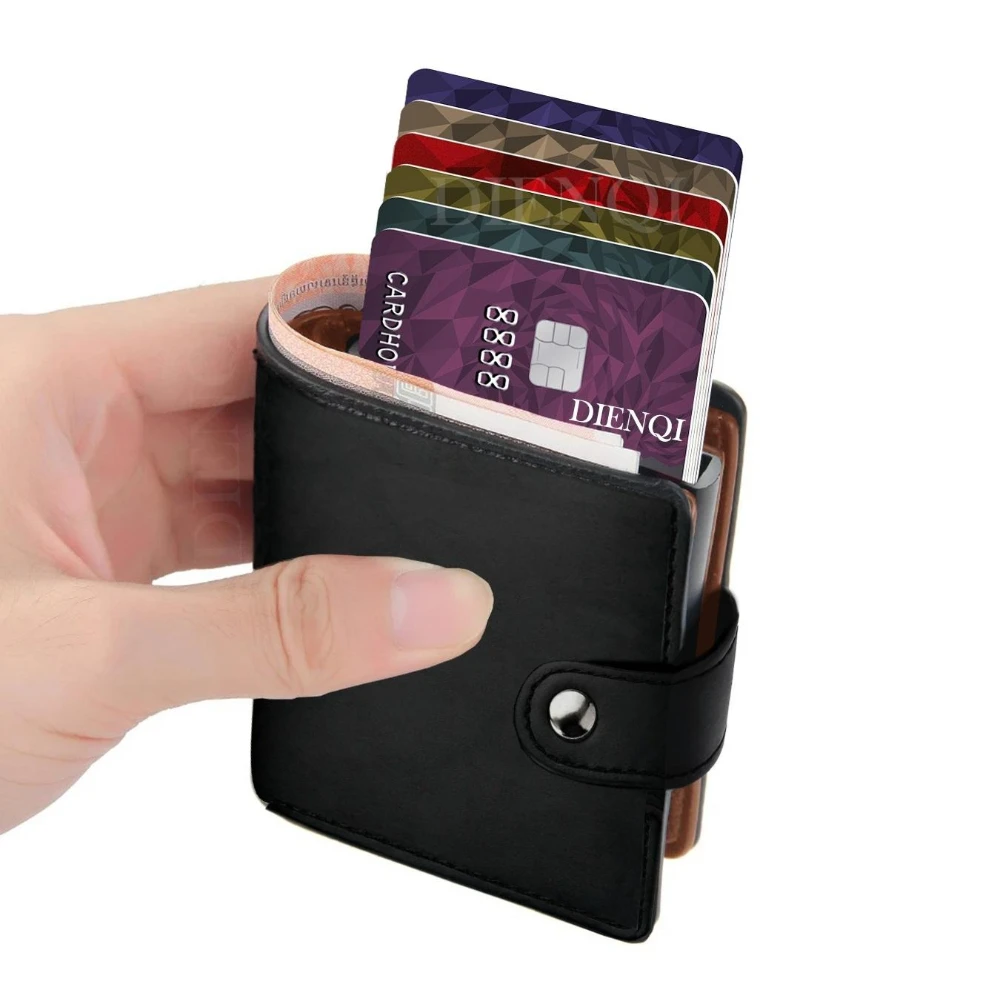 Business Card Holders 정리용품 Визитница Для Карточек 책상 Luxury Purses RFID Anti Theft Money Bags Minimalist Wallets for Men Women