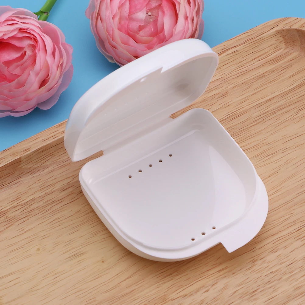 

5 pcs Denture Case Ventilation Hinges Snap Lock Closure For Mouth Guard Retainer Storage Bacteria Resistant Durable Container