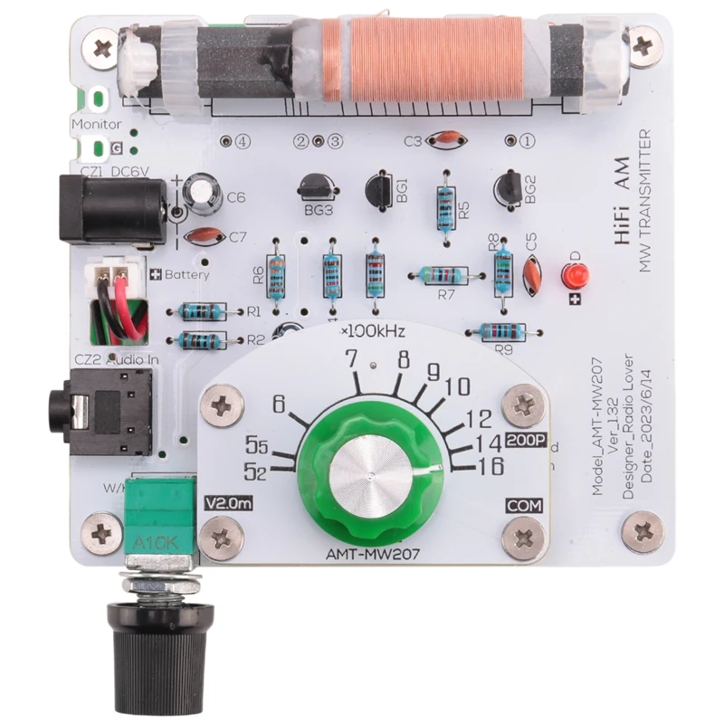 

AMT-MW207 525-1605Khz MW Medium Wave Transmitter Medium Wave Transmitter AM Radio Transmitter DIY Circuit Board 6V