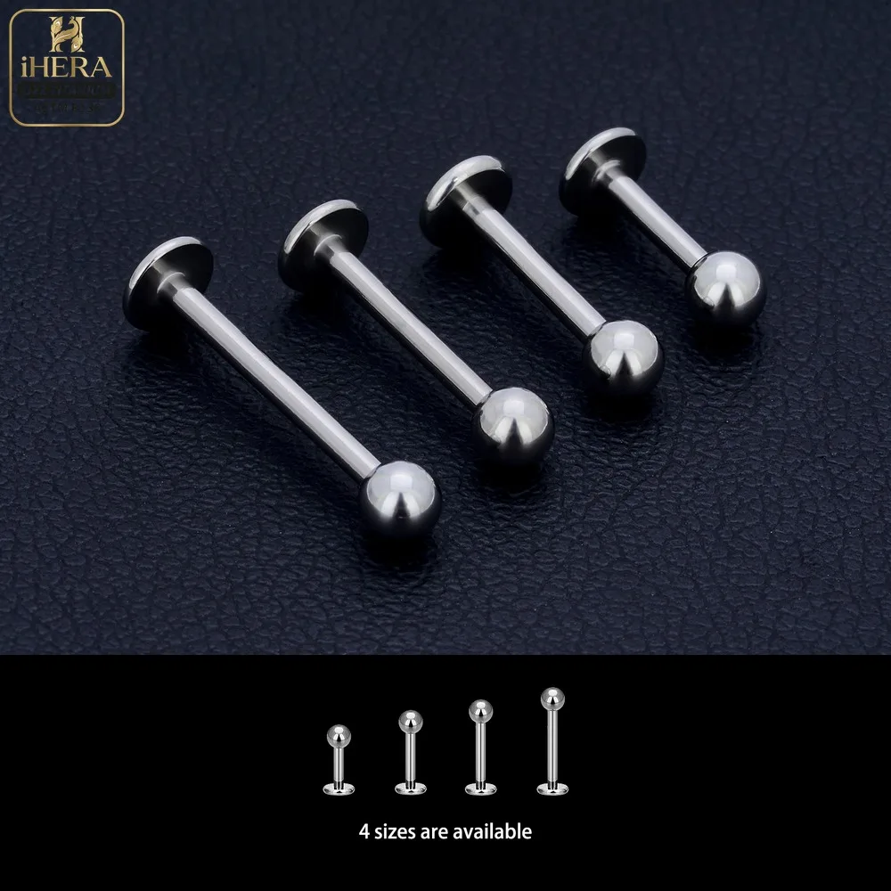 5/50 Stück G23 Titan Piercing Labret Lippenstecker 16G Innengewinde Ohrstecker Nasenstecker Tragus Knorpel Helix Daith Körperpiercing – Detail 24