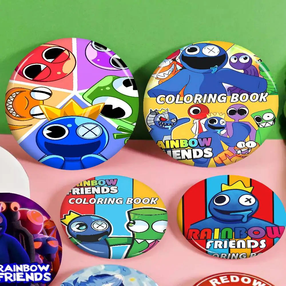 Радужные-друзья-58-мм-забавные-броши-с-животными-значок-рюкзак-одежда-подарочный-аксессуар