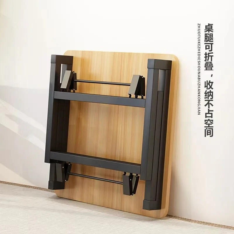 YFY Household Simple Dining Table Eating Soil Kang Tatami Desk Bay Window Small Table Extra Thick Free Bed Folding Table