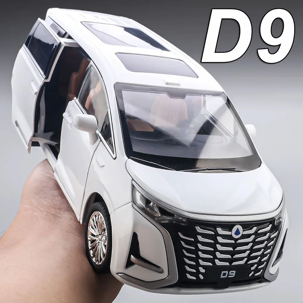 1:24 Denza D9 Alphard MPV Legering Model Diecast Auto Speelgoed met Geluid Licht Trek Deuren Geopend Zakelijk Voertuig Vriendje Gift