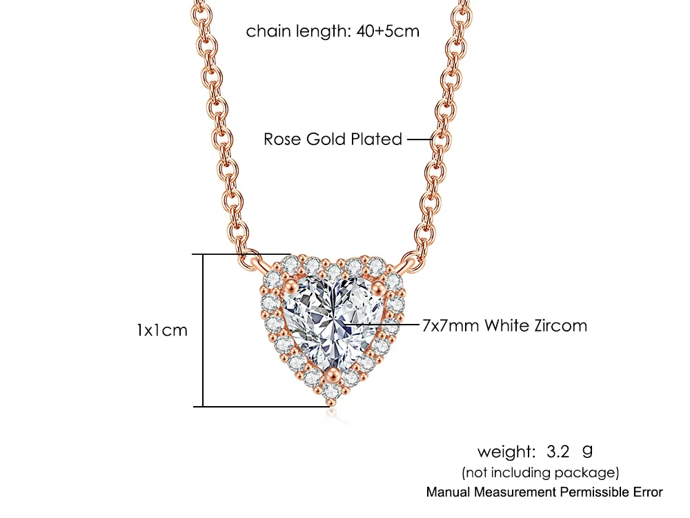 Glitzernde Mehrfarbige Kristallherz-Anhänger-Halsketten für Frauen Romantischer Geburtsstein Zirkon Hochzeitskette Choker Trendschmuck – Detail 4