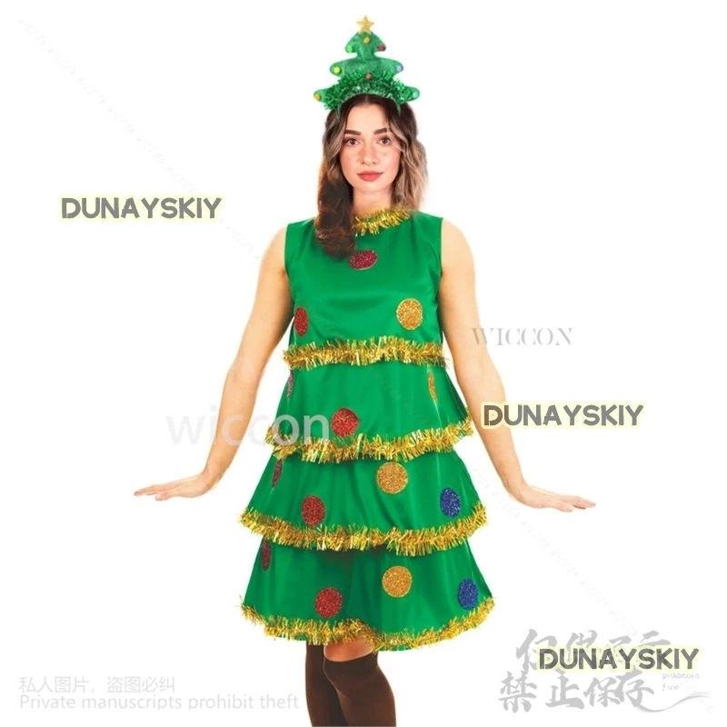 Anime 2024 Christmas Tree Cosplay Costume Props Hat Elf Fancy Dress Lolita Skirt Bag Headwear Woman Halloween Suit Customized