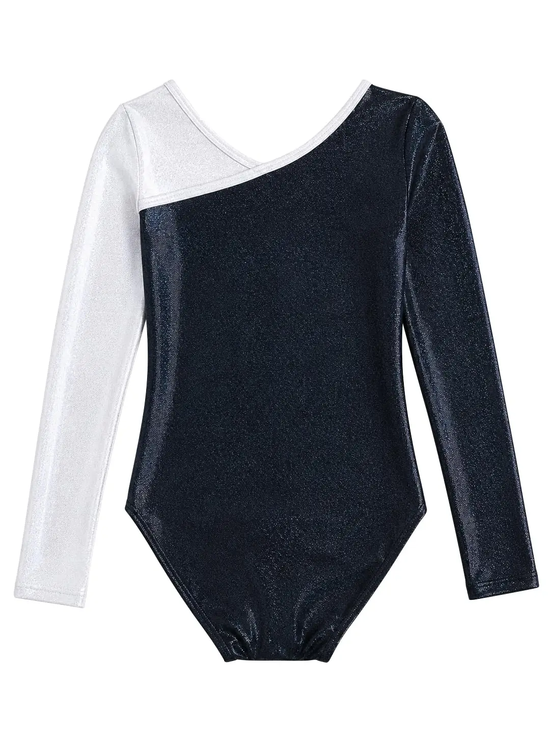Girls Gymnastics Leotard Toddler Long Sleeve Tumbling Outfits Soft Lining Sparkle Stretch Fabric More Comfortable and Breathable view 2