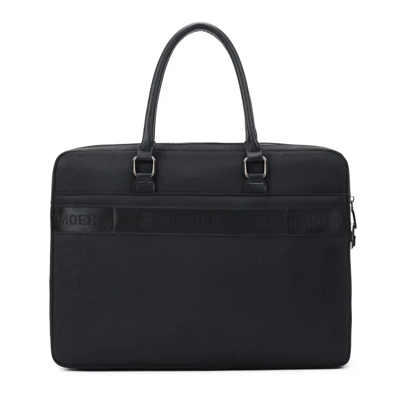 Black Horizontal Casual Business Bag - Spacious Customizable handbag SIMOER 8150