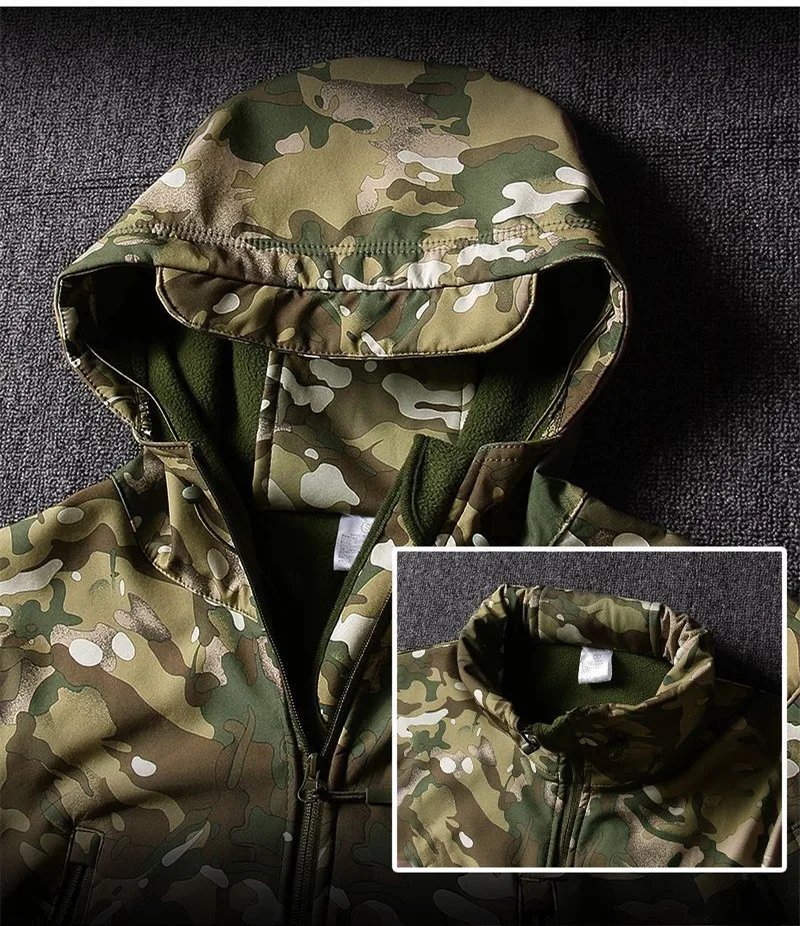 Tactical Soft Shell Assault Suit Beetle Waterproof Warm Wear-resistant Windproof Outdoor Mountaineering Suit Thick Set
