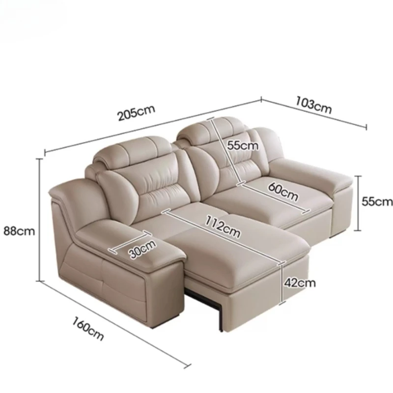 Hotel Seating Couch Beige Living Room Leather Sofa Bed Sectional Wooden Frames Divano Letto Bedroom Sets Full Set Furniture