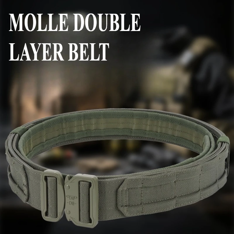 

Новая система крепления Molle из ткани Оксфорд 1000D, съемный регулируемый двухслойный тактический пояс