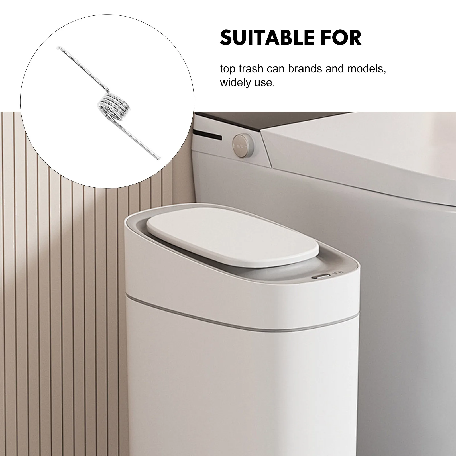 10 Pcs Trash Can Springs Stainless Steel Repair Tools Smooth Operation Universal Compatibility Garbage Bucket Fixing Kitchen