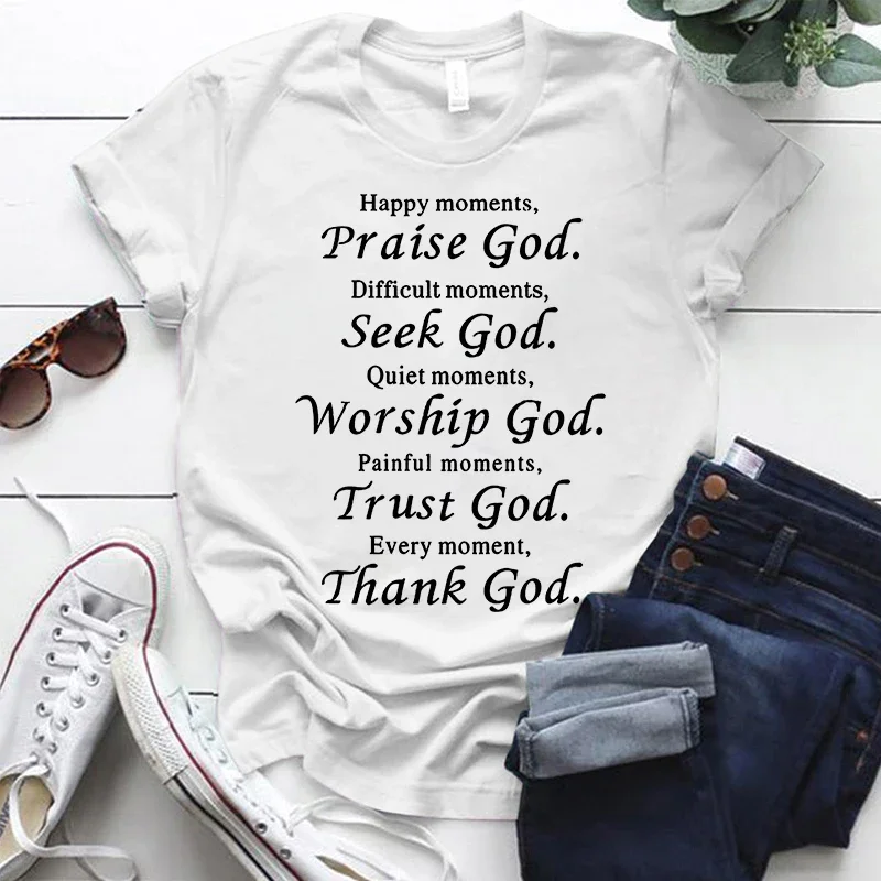 Camiseta de moda Thanks God PARA hombre y mujer, camisa de manga corta cristiana, camisetas de fe, camisetas de Dios, camisas Unisex de Jesús,