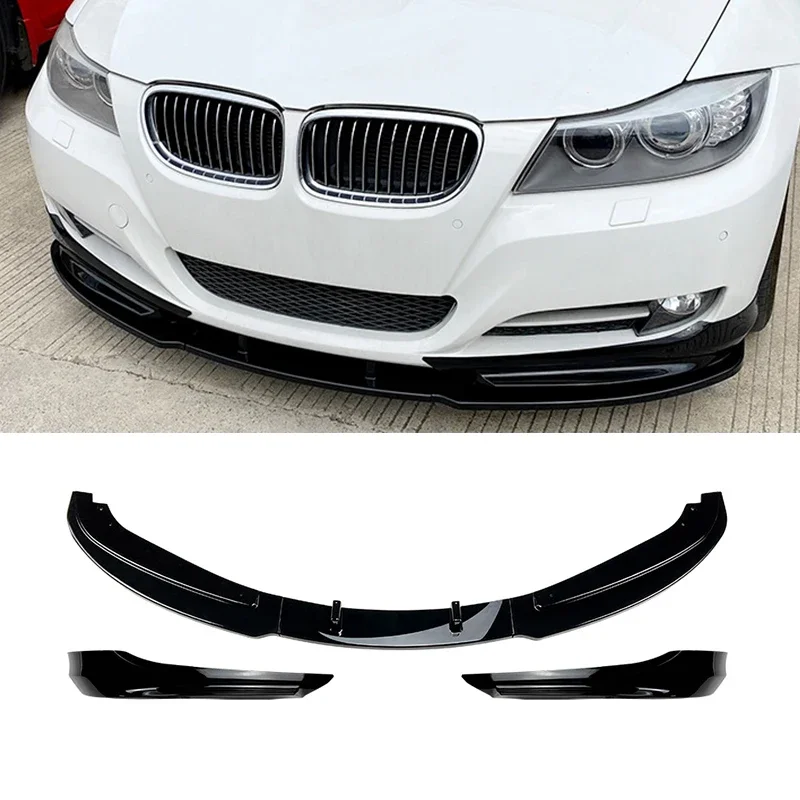Front Bumper Lip Spoiler For BMW 3-series E90 E91 LCI 320i 330i 2009-2012 Front Bumper Protector Lower Blade Splitter