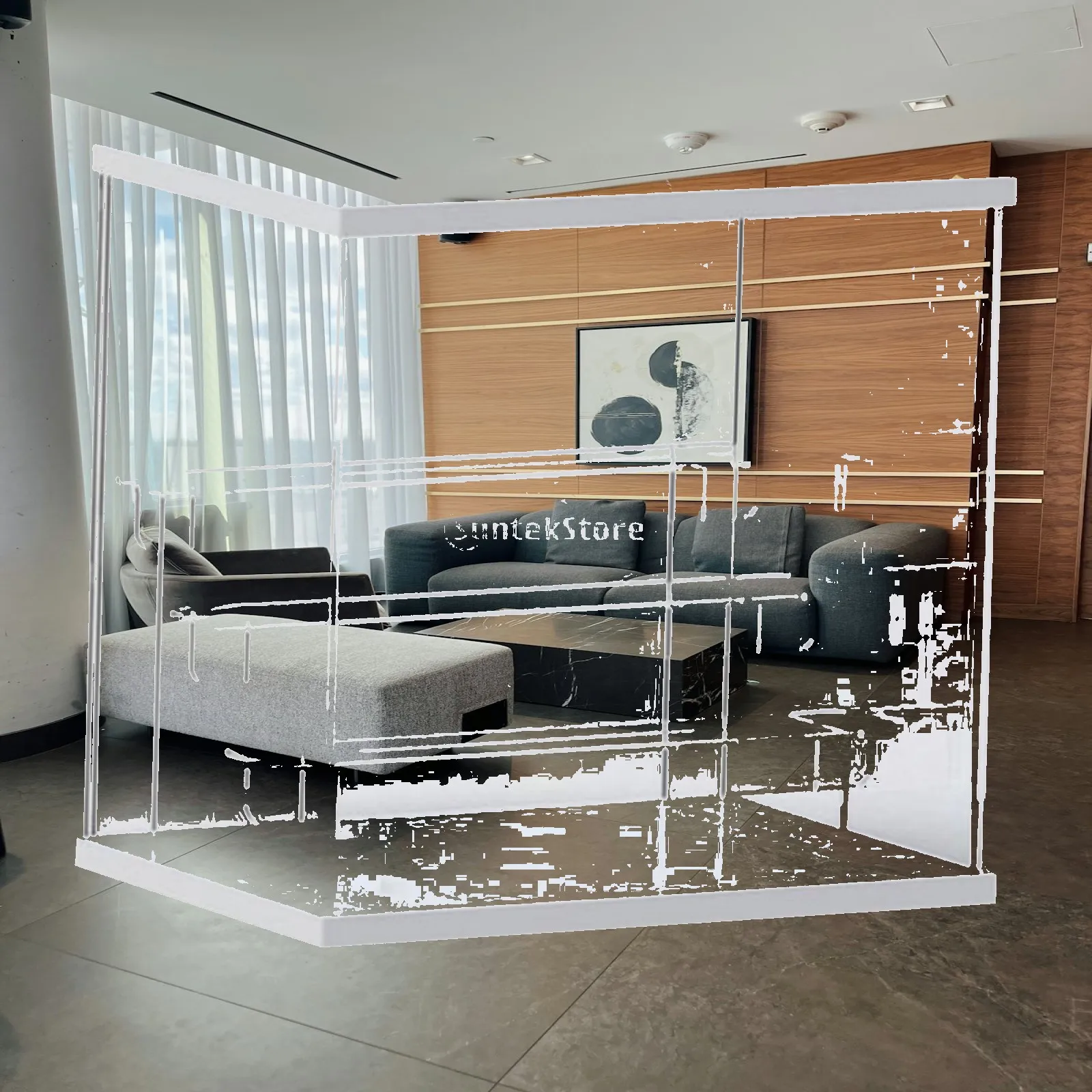 

Clear Acrylic Display Case Countertop Assemble Stand Box for Collectibles