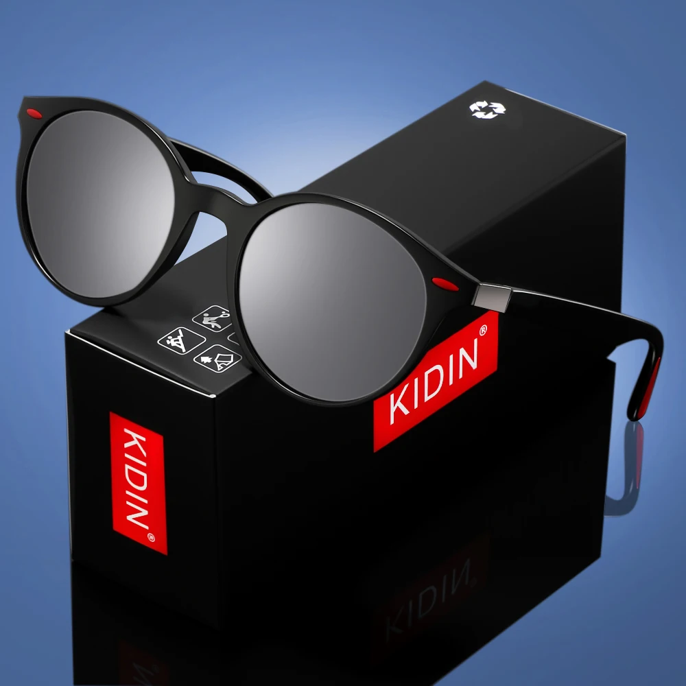 

Новые хит продаж, мужские солнцезащитные очки в спортивном стиле, круглая оправа, простые рисовые гвозди, дорожные линзы UV 400, поляризационные солнцезащитные очки для вождения, мужские