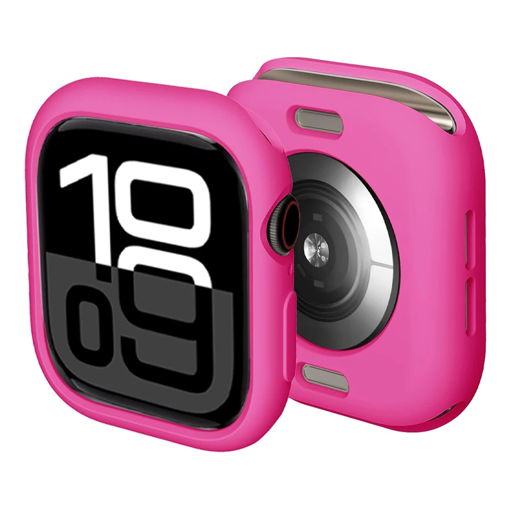 Weiche Silikonhülle für Apple Watch Armband 46mm 45 44 42mm 41 40mm Zubehör Schutz iWatch Series SE 12 11 10 9 8 7 6 Cover
