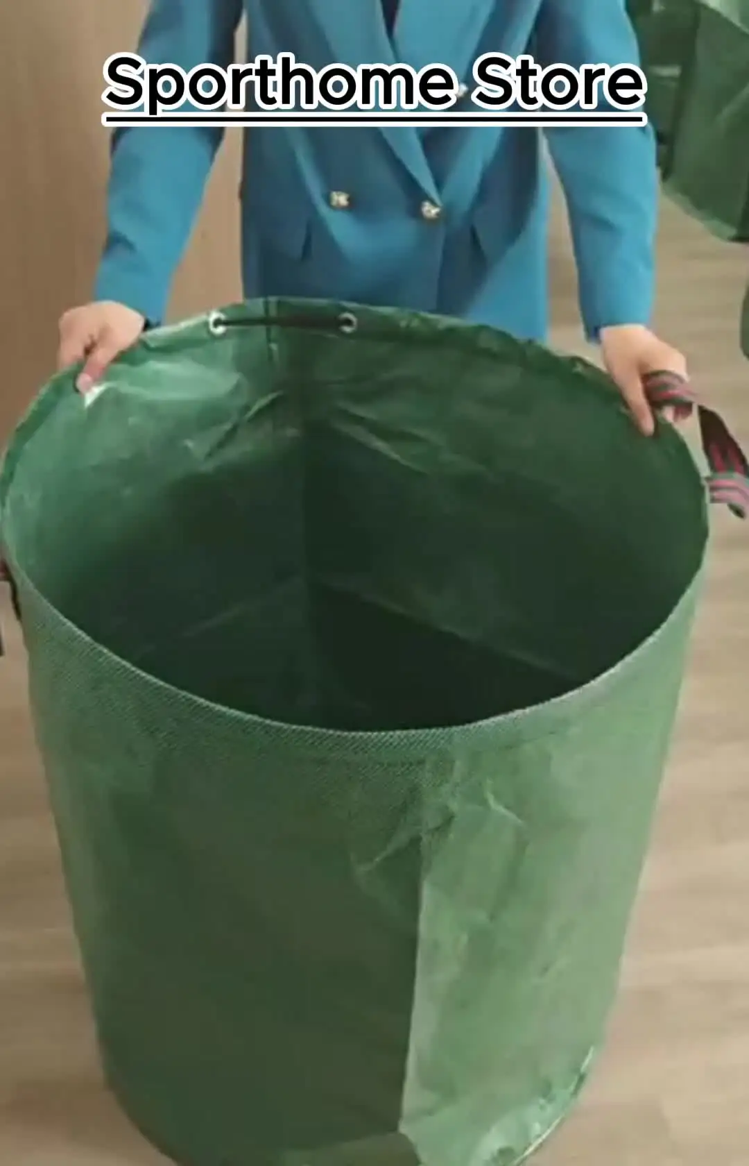 Leaf Bag Foldable Large Capacity Garden Waste Bag Reusable Garden Garbage Bag Fallen Leaves Basket Outdoor Gardening Storage Bag
