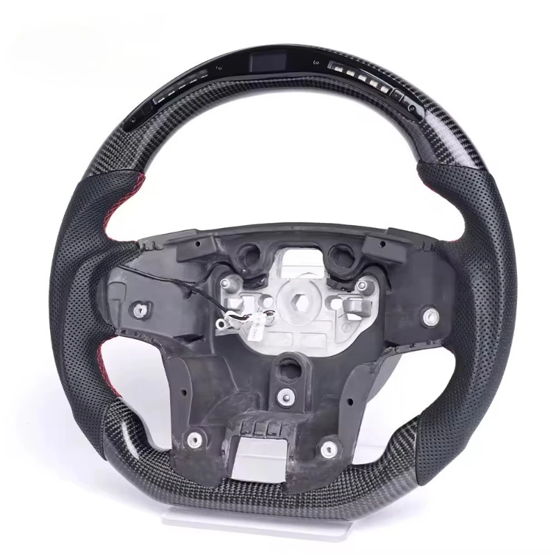 Sport LED Carbon Fiber Steering Wheel for  Ranger Everest 2016 2017 2018 2019 2020 2021 2022 2023 Car Interior Tuning Parts