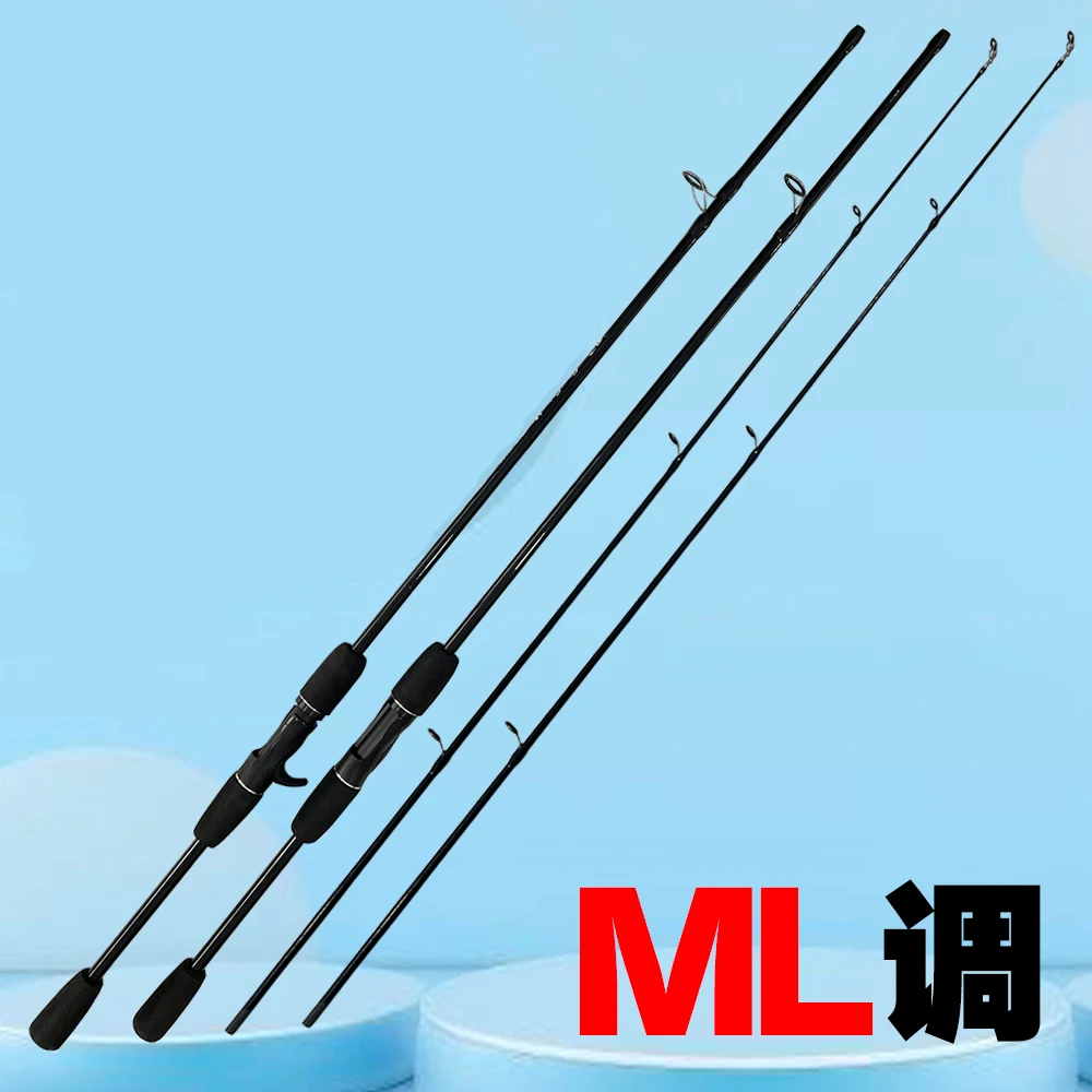 Light Jigging Fishing Rod Baitcaster Spinning Casting Rods 2 Sections Lightweight Carbon Fiber ML Power MF Action 1.8M 1.68M