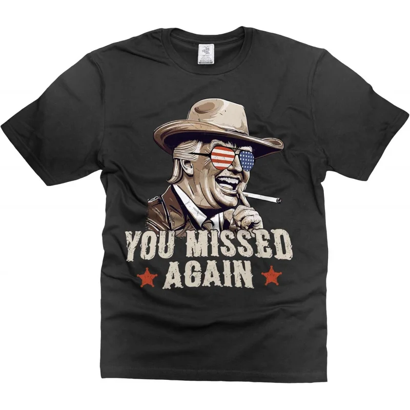 2025 Attempted assassination cowboy Trump T-shirt