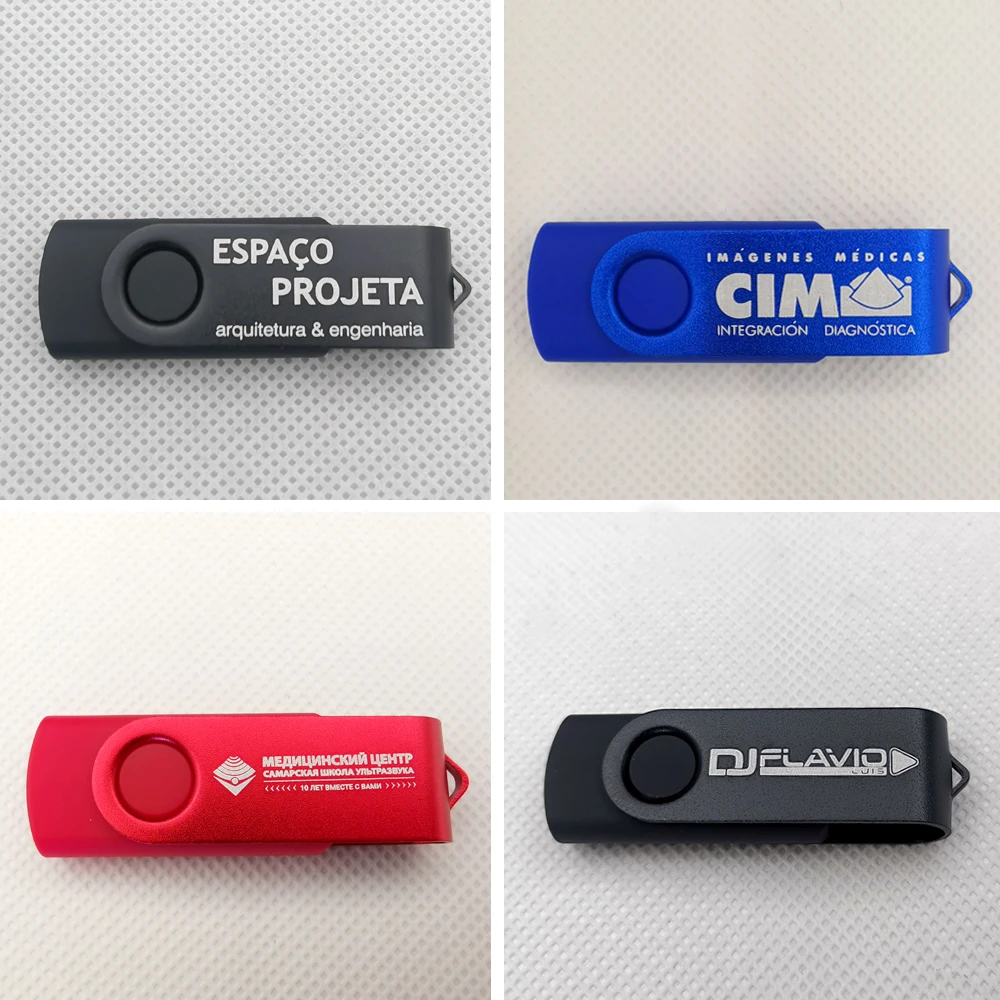 LOGO personalizzato 50 pezzi USB 2.0 Flash Drive Pen Drive 4 GB 8 GB 16 GB 32 GB 64 GB Chiavetta USB ad alta velocità 2. 0 Unità flash di memoria Memoria Stick