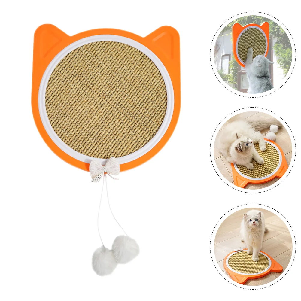 Toy Cat Scratching Post Plaything Cartoon Kitten Scratchers Suction Cup Indoor Board