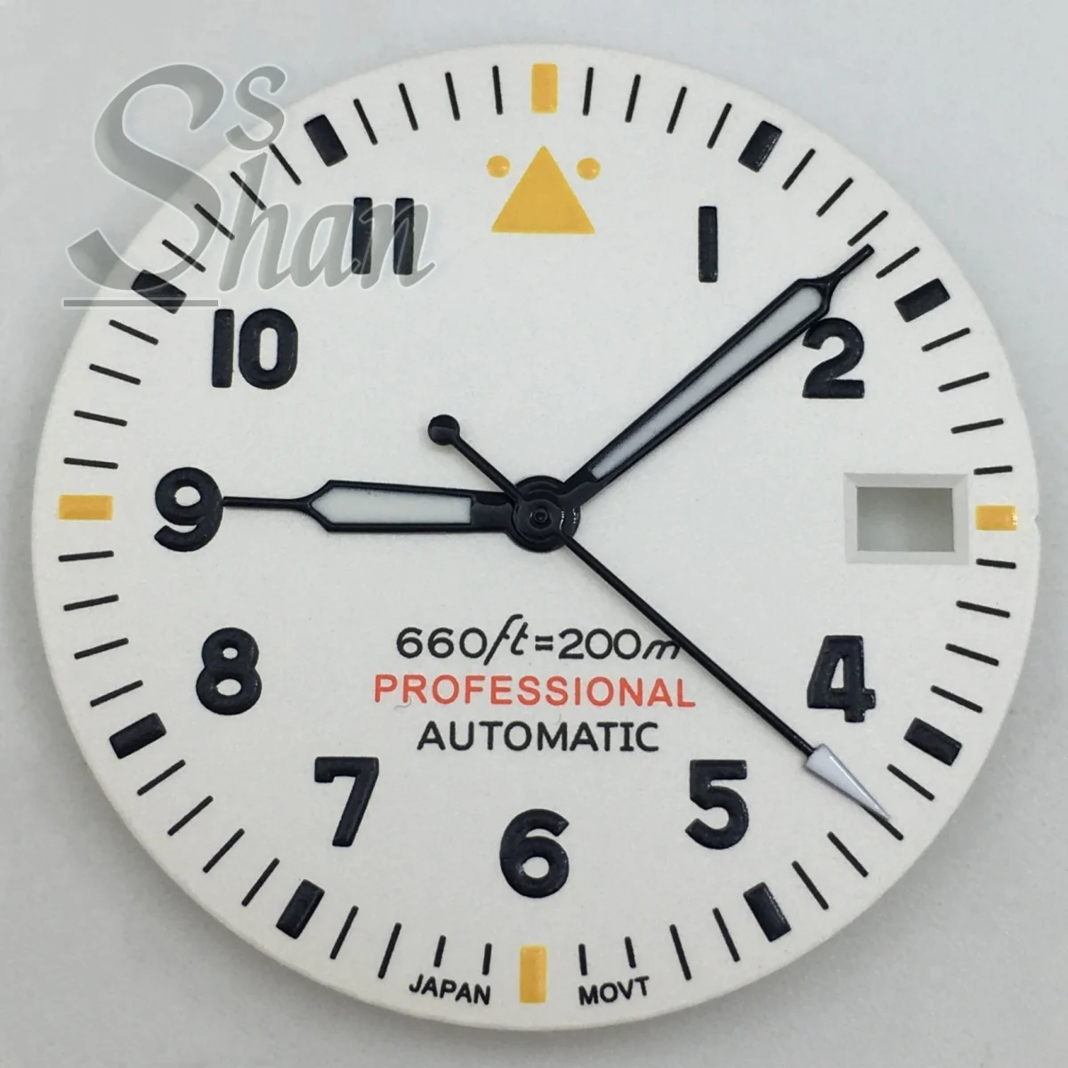 29mm pilot black white blue green dial and hands C3 luminescent are suitable for replacing the components of the NH35A movement