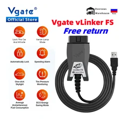 Vgate vLinker FS ELM327 For Ford FORScan HS MS CAN ELM 327 OBD 2 OBD2 Car Diagnostic Scanner Interface Tools OBDII For Mazda