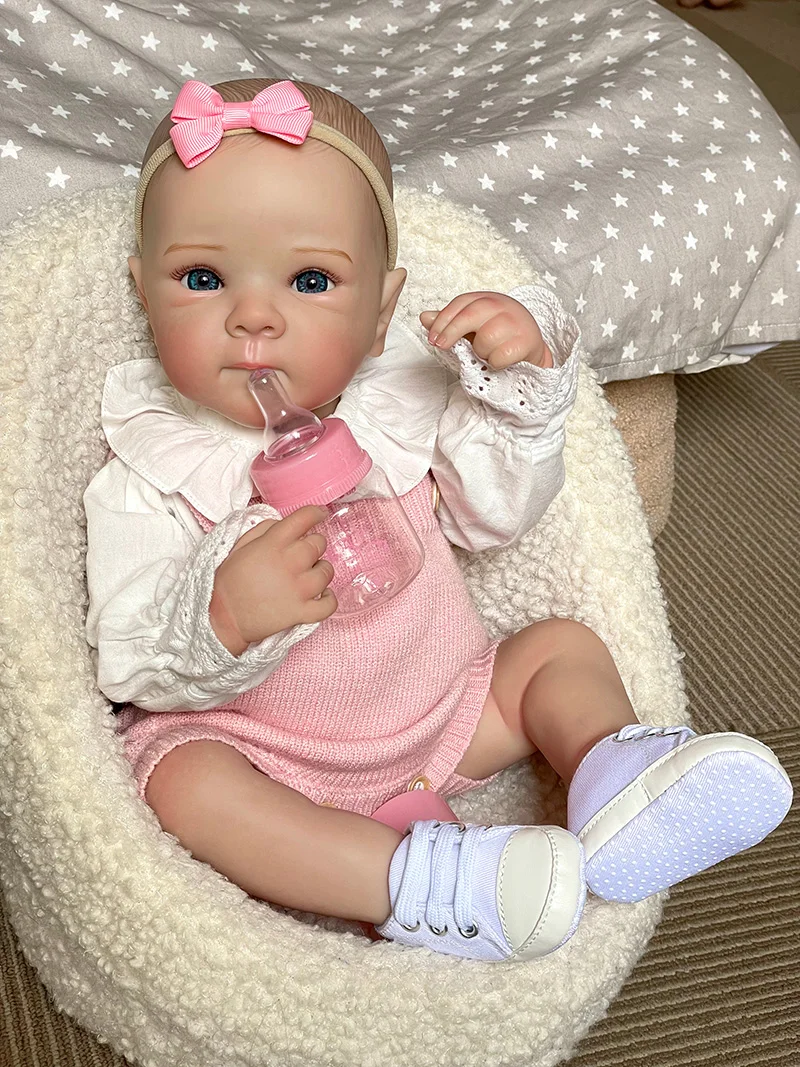 Cokela 20 بوصة/50 سنتيمتر دمية طفل حقيقي ريال لمسة ناعمة الطفل واقعية سيليكون تولد من جديد دمية طفل مع رسم باليد الشعر