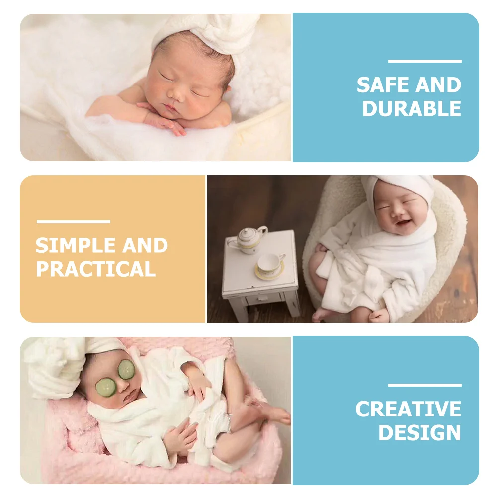 

1 set Cucumber Towel Bathrobe Set Newborn Infant Baby Bathrobe Prop Cute Cartoon Design Soft Cotton For Photography Studio Props