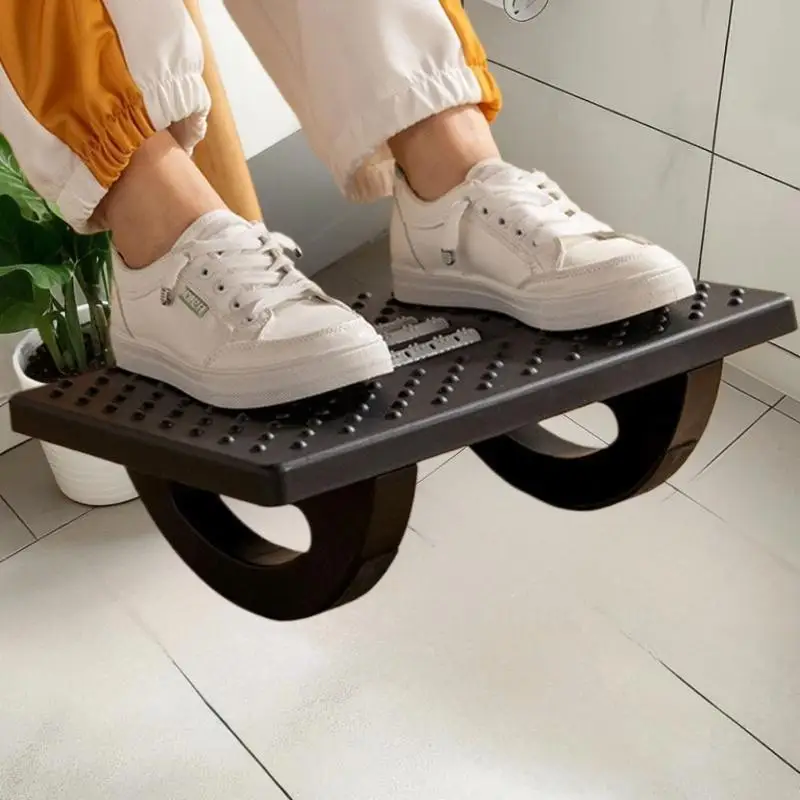 Ergonomic Under Desk Foot Stool with Massage Rollers, Portable Foot Rest for Home Office Daily Use