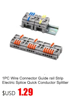 1PC Draht Stecker Elektrische Universal Schnell Leiter Splitter Push-in LED Kabel Terminal Blöcke Montierbare Schiene Junction Box – Detail 6