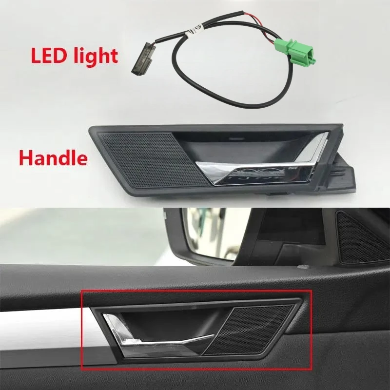 

For Skoda Superb 2016 2017 2018 2019 Car Front Rear Left Right Side Interior Inside Door Handle & LED Ambient Light Lamp