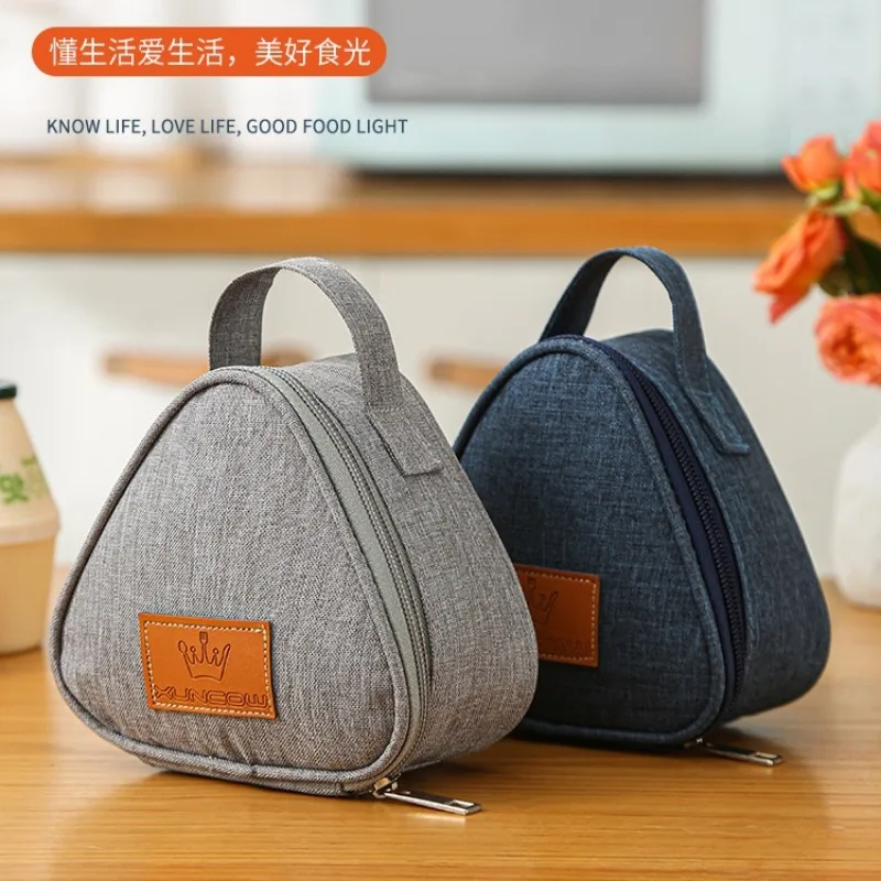 

Мини-треугольная изоляционная сумка из алюминиевой фольги, термохолодильник, сумка для обеда, студенческая сумка для рисовых шариков, ланч-бокс, сумки для переноски бенто