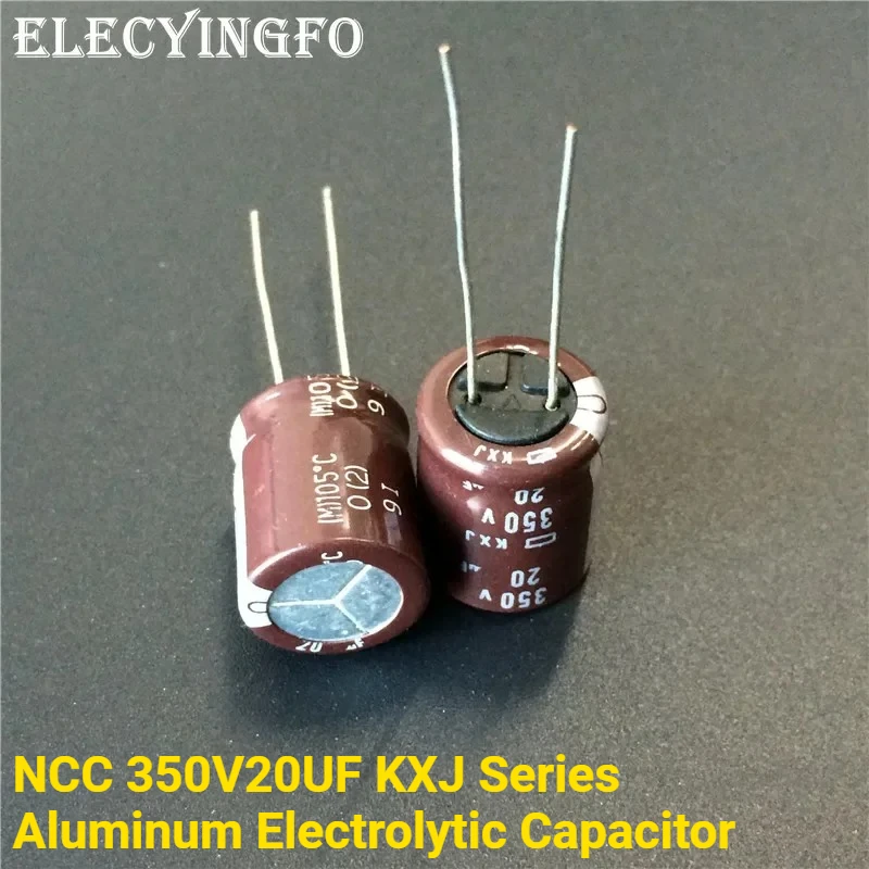 

10Pcs/50Pcs 350V20UF NCC KXJ Series 12.5x15mm High Reliability 20uF/350V Aluminum Electrolytic Capacitor